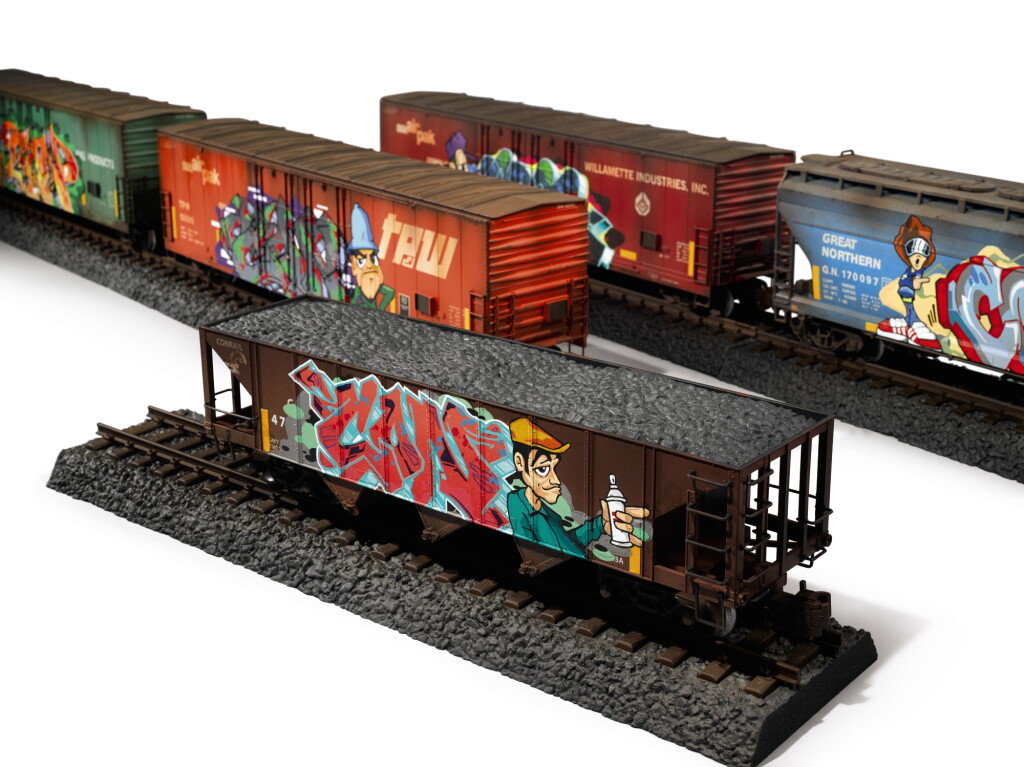 View full screen - View 1 of Lot 5. TIM CONLON | Five B-Boy G Scale Trains, 2020..