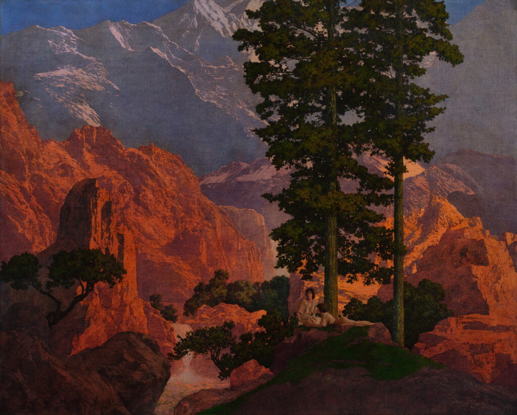 View full screen - View 1 of Lot 852. Solitude (Girls Viewing a Magnificent Landscape).
