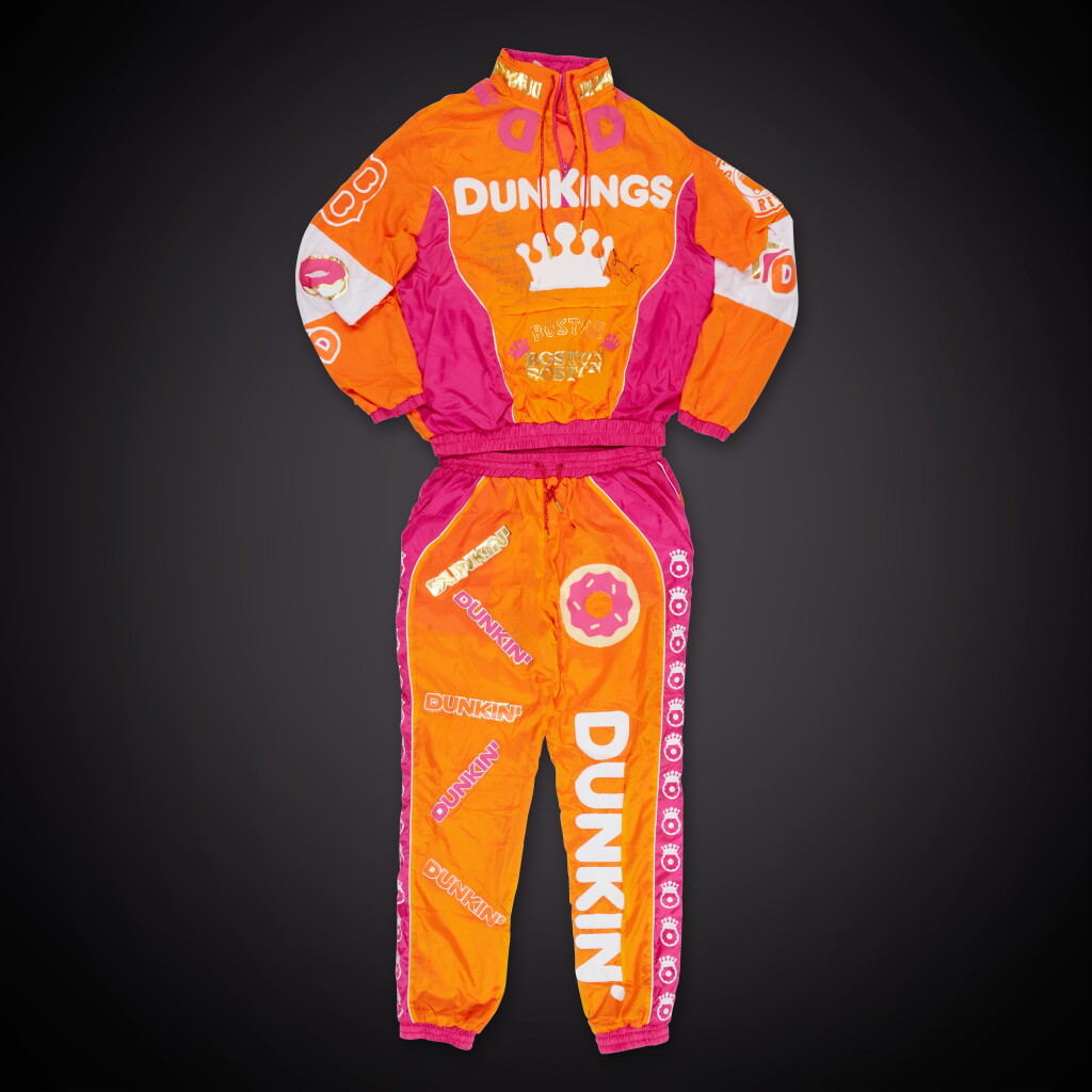 View full screen - View 1 of Lot 38. Tom Brady 2024 Screen Worn ‘DunKings’ Tracksuit.