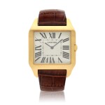 Reference 2649 Santos Dumont, A yellow gold square shaped wristwatch, Circa 2004