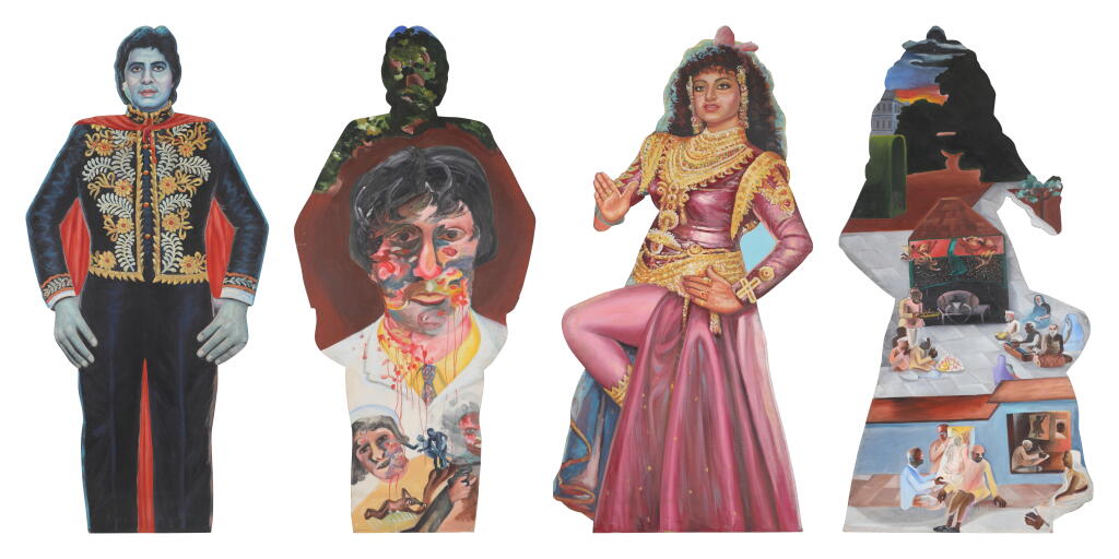 View full screen - View 1 of Lot 33. Amitabh Wounded; Rekha at Nathadwara (Double-sided).