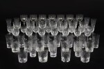 An Engraved and Cut Glass Part-Table Service, 20th Century