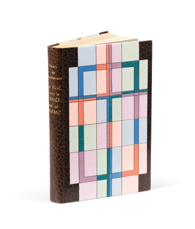 View full screen - View 1 of Lot 152. La Ville dont le prince est un enfant, 1951. Ed. originale. Reliure géométrique de PL Martin..