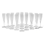 A set of thirty-one Baccarat 'Dom Perignon' pattern champagne flutes, 20th century