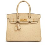 Parchemin Ostrich Birkin 30 Gold Hardware, 2016