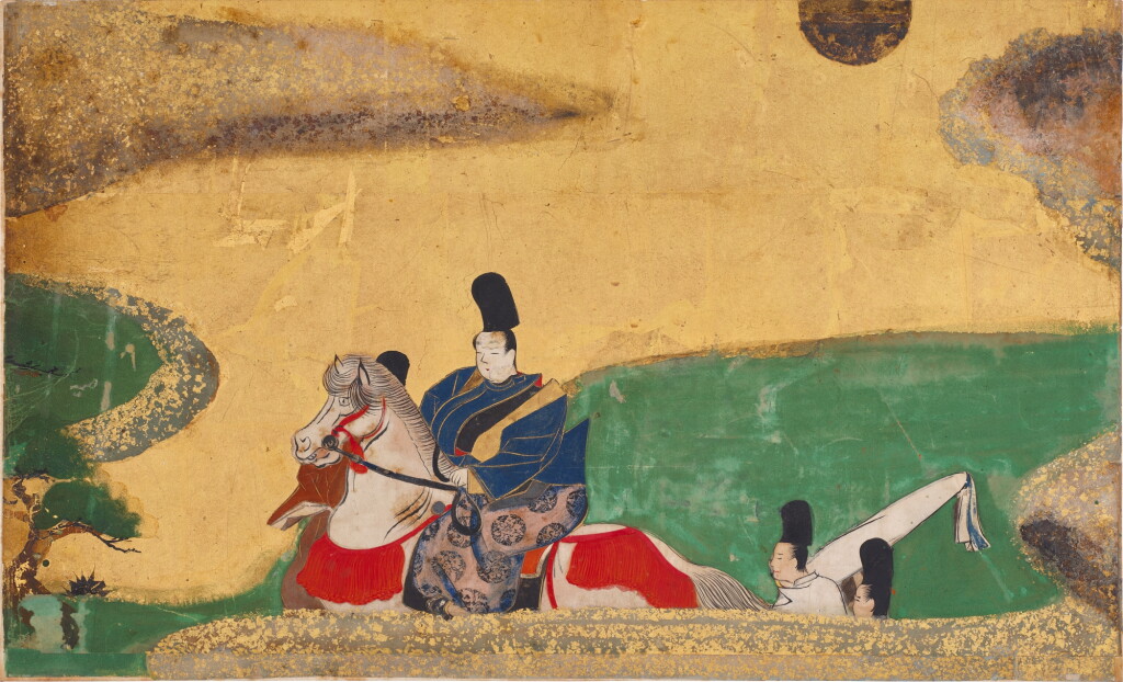 View full screen - View 1 of Lot 1095. Attributed to Tawaraya Sotatsu (1570-1643), Chapter Thirteen, The Lady at Akashi, Edo period, early 17th century | 伝俵屋宗達 明石図(源氏物語図屏風断簡)江戸時代前期 17世紀前半.