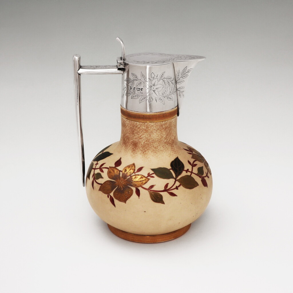 View full screen - View 1 of Lot 54. A VICTORIAN SILVER-MOUNTED CLARET JUG | HALL, MARTIN & CO., SHEFFIELD | 1891.