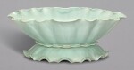 A RARE LARGE CELADON-GLAZED JARDINIERE IN THE SHAPE OF A DOUBLE-LOTUS LEAF, YONGZHENG SEAL MARK AND PERIOD | 清雍正 粉青釉荷葉式花盆 《大清雍正年製》款