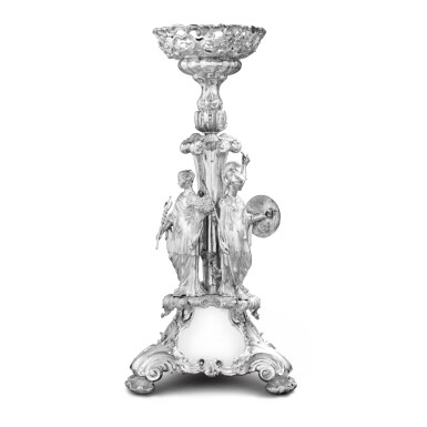 View full screen - View 1 of Lot 416. A large Victorian silver centrepiece, George Angell, London, 1853 | Grand centre de table en argent par George Angell, Londres, 1853.