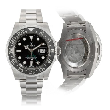 View full screen - View 1 of Lot 10. 'Sea-King' GMT-Master II, Ref. 116710 Stainless Steel Dual Time Military Wristwatch With Date And Bracelet Circa 2014.