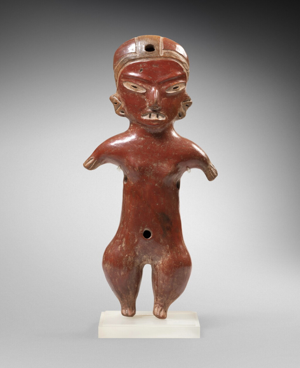 View full screen - View 1 of Lot 22. Statue féminine debout, Tlatilco, Morelos, Mexique, Préclassique moyen, 1200-900 AV. J.-C. | Tlatilco standing female figure, Morelos, Mexico, Early Preclassic, 1200-900 BC .