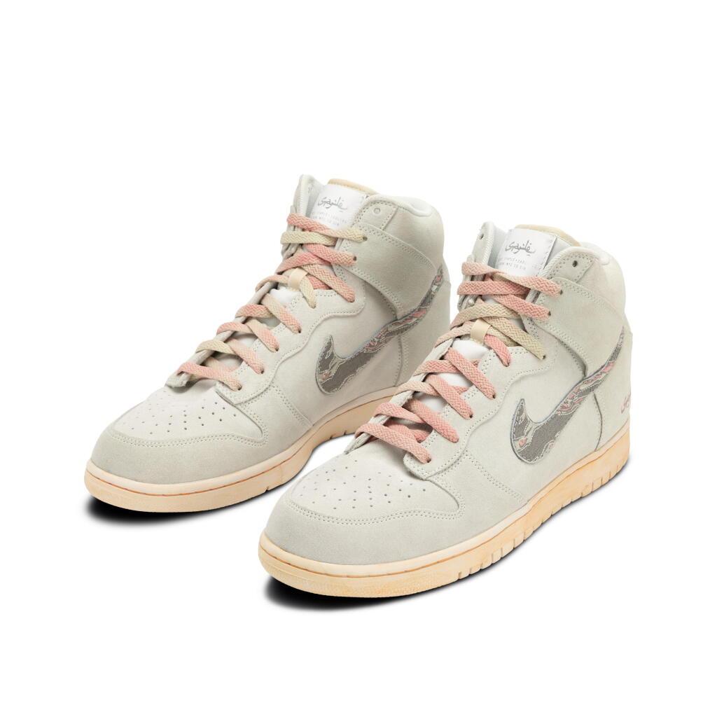 View full screen - View 1 of Lot 57. Nike Dunk High Staple x SBTG ‘Pigeon Fury’ Custom | Size 13 .