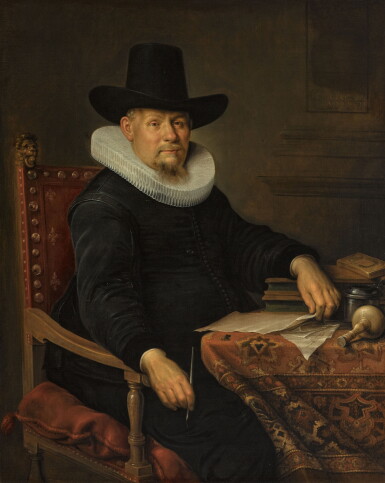 View full screen - View 1 of Lot 61. Portrait of a Dutch merchant.