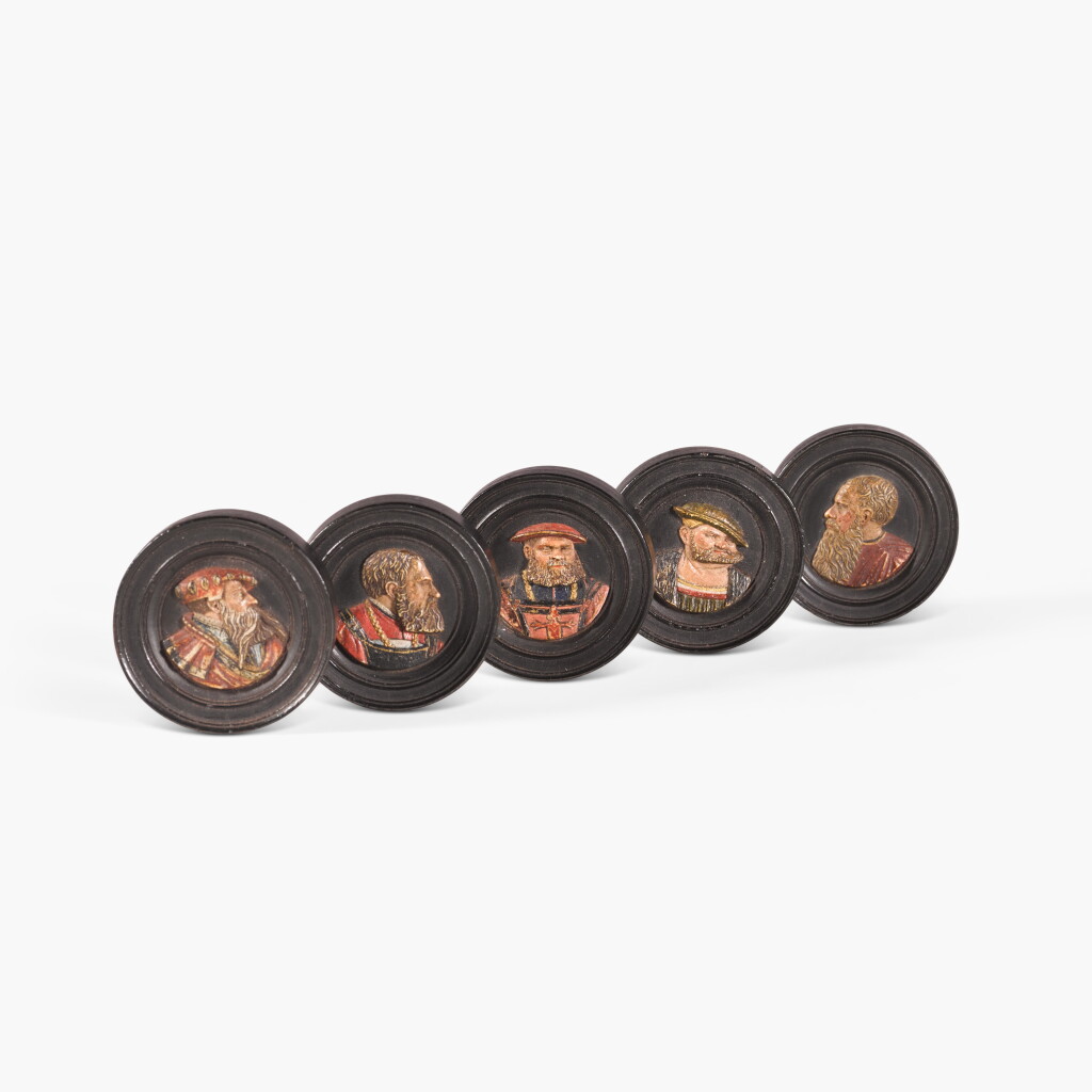 View full screen - View 1 of Lot 73. Gaming Counters | A group of five counters, possibly by Friedrich Hagenauer, ?Augsburg, circa 1530.