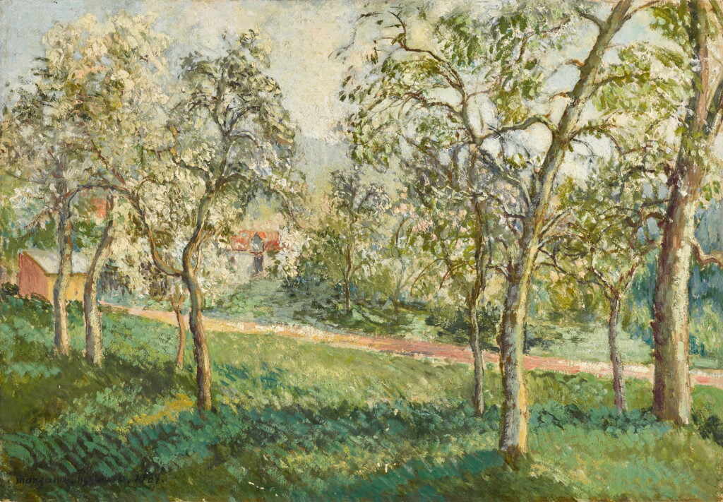 View full screen - View 1 of Lot 81. Vezillon, arbres en fleurs au printemps.