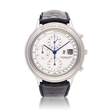 View full screen - View 1 of Lot 348. Huitième Chronograph | A stainless steel chronograph wristwatch with date, Circa 1985.