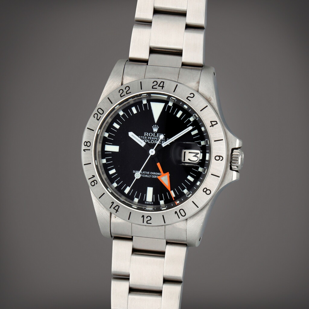 View full screen - View 1 of Lot 214. Explorer II 'Steve McQueen', Reference 1655 | A stainless steel wristwatch with date, 24-hour indication and bracelet | Circa 1974.