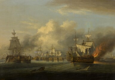 View full screen - View 1 of Lot 97. End of the Battle of Trafalgar, 1805.