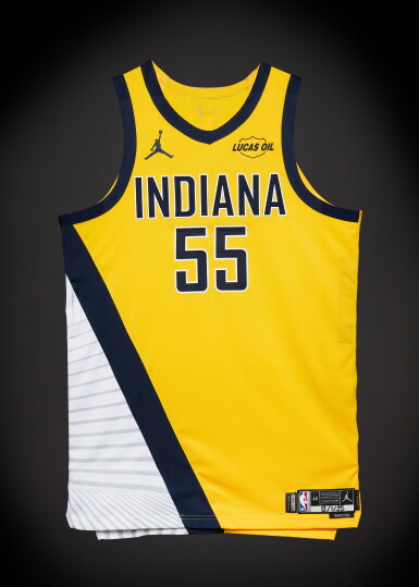 View full screen - View 1 of Lot 58. Ethan Thompson ‘Rookie Debut’ Indiana Pacers 2025-2026 Game Worn Statement Edition Jersey .
