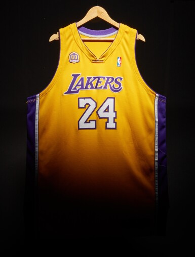 View full screen - View 1 of Lot 1. Kobe Bryant ‘MVP’ 2007-2008 Los Angeles Lakers Game Worn & Signed Jersey | Sole MVP Season | Worn in 25 Games | Featured in Murals Globally & Worn the Evening of MVP Trophy Presentation.