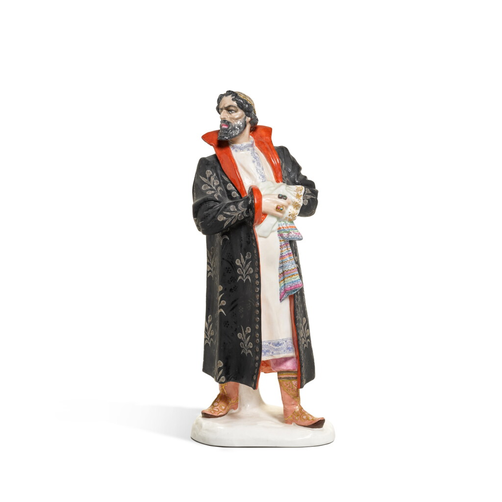 View full screen - View 1 of Lot 243. Feodor Chaliapin as Boris Godunov: a Soviet porcelain figure, State Porcelain Factory, Petrograd, circa 1923.
