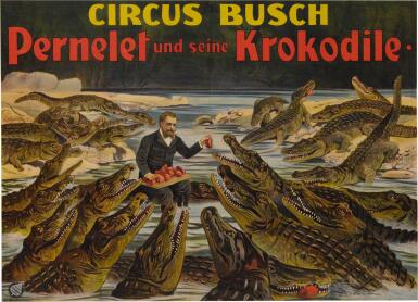 View full screen - View 1 of Lot 487. M. Pernelet | Crocodile Rock.