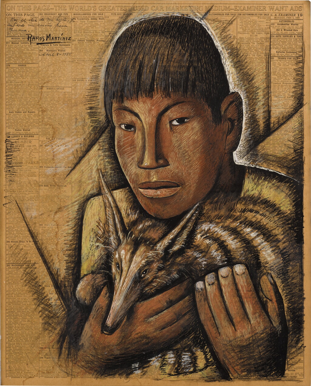 View full screen - View 1 of Lot 65. Niño con cacomixtle.