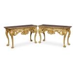 A Pair of George II Giltwood Console Tables, circa 1745