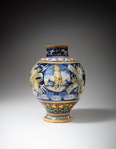 View full screen - View 1 of Lot 9. Drug jar | Pot à pharmacie.