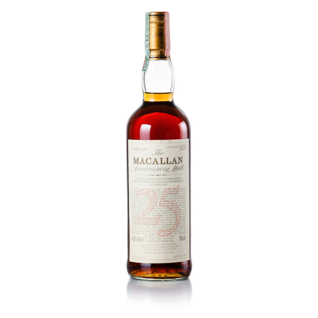 View full screen - View 1 of Lot 18. The Macallan 25 Year Old Anniversary Malt 43.0 abv 1975 (1 BT 70cl).