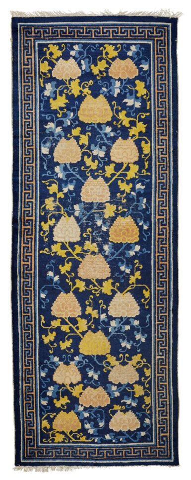 View full screen - View 1 of Lot 313. A Ningxia long rug, Northwest China.