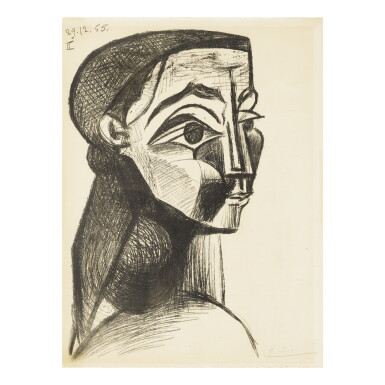 View full screen - View 1 of Lot 157. PABLO PICASSO | PORTRAIT DE FEMME II (B. 780; M. 272).