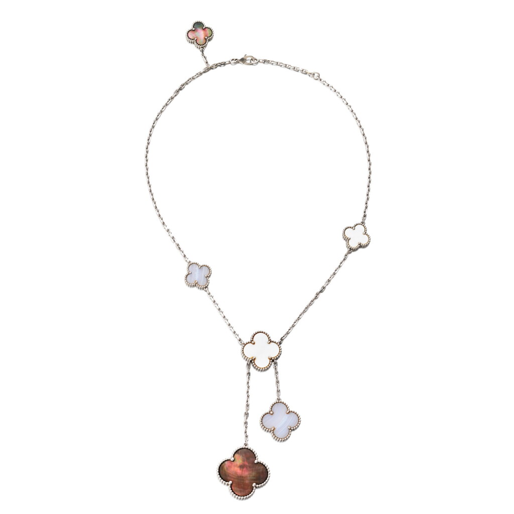 View full screen - View 1 of Lot 230. Collier nacre, agate et or, "Magic Alhambra" | Mother-of-pearl, agate and gold necklace, 'Magic Alhambra'.