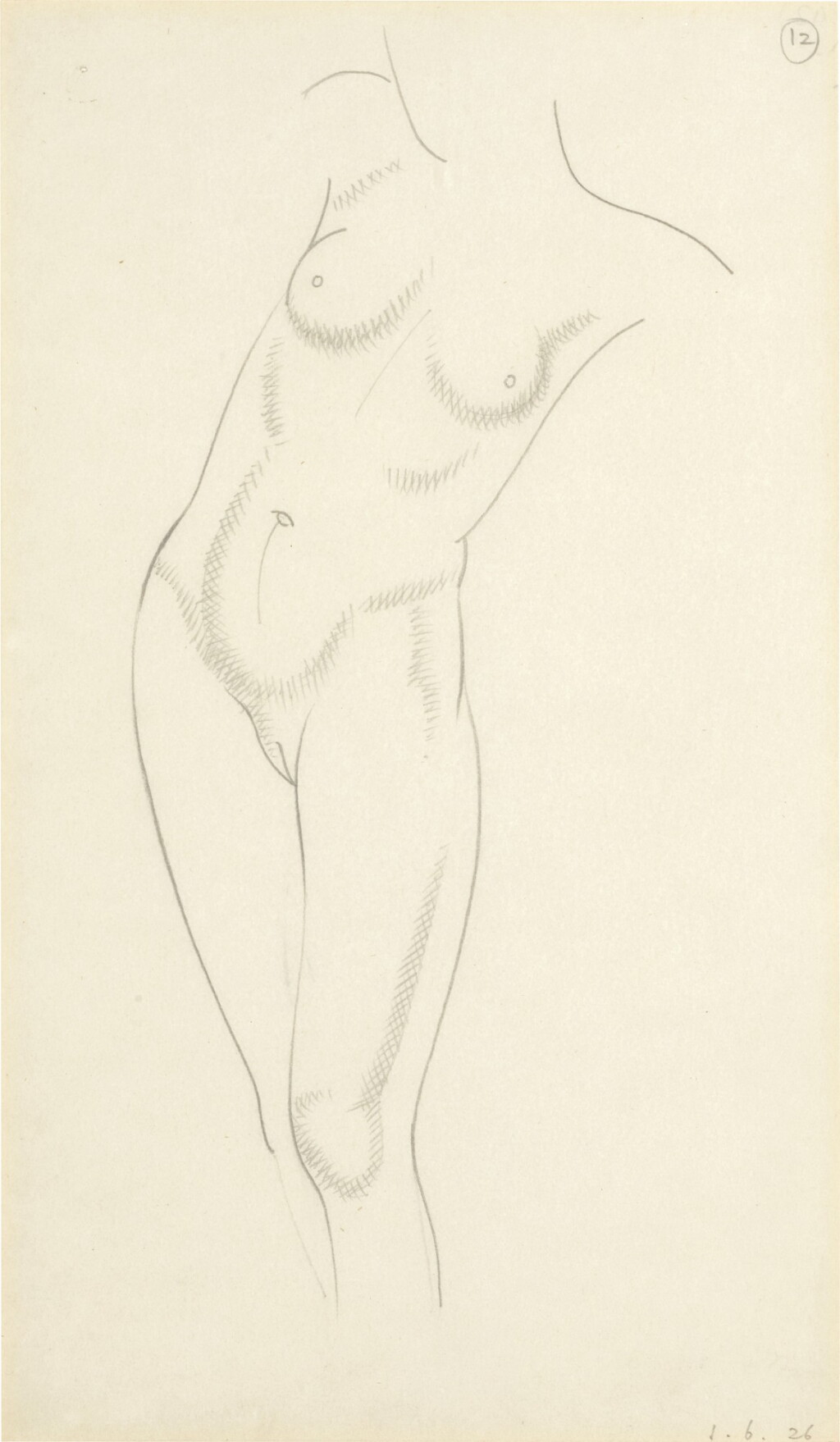 View full screen - View 1 of Lot 365. STANDING FEMALE NUDE.