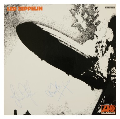 View full screen - View 1 of Lot 85. Led Zeppelin | A signed copy of the debut album.