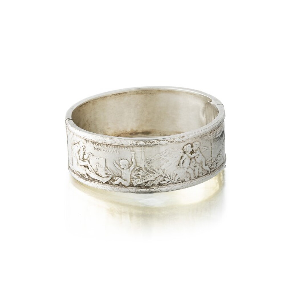View full screen - View 1 of Lot 334. Oscar Roty | Bracelet argent | Silver bracelet.