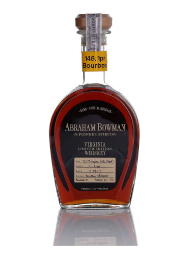 View full screen - View 1 of Lot 309. Abraham Bowman Bourbon 146.1 Proof 2004 (1 BT 75cl).