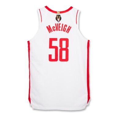 View full screen - View 1 of Lot 244. Jack McVeigh Houston Rockets 2024-25 Emirates NBA Cup Semifinals Game Issued Association Edition Jersey .