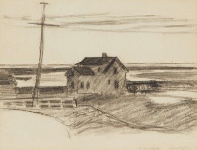 View full screen - View 1 of Lot 2. EDWARD HOPPER | HOUSE IN LANDSCAPE.