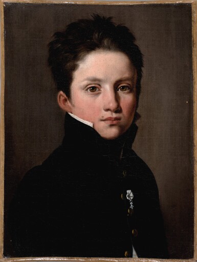 View full screen - View 1 of Lot 111. LOUIS-LÉOPOLD BOILLY | PORTRAIT OF A YOUNG BOY WEARING THE DÉCORATION DU LYS.