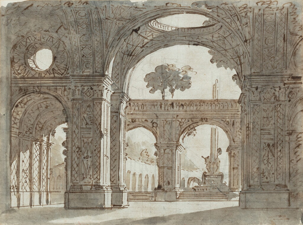 View full screen - View 1 of Lot 159. Design for a stage set.