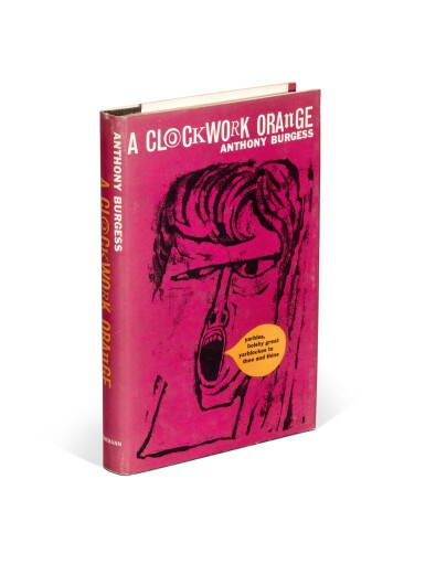 View full screen - View 1 of Lot 126. Anthony Burgess | A Clockwork Orange, 1962, first edition, dust-jacket, with typed sheet signed by the author.