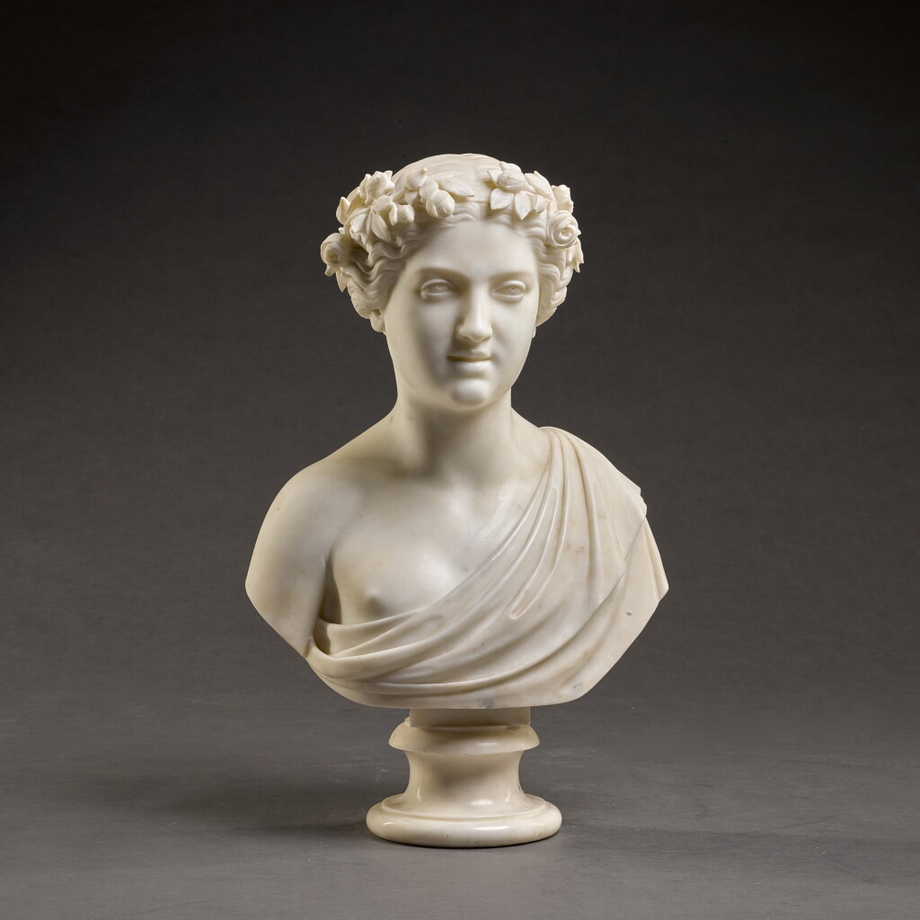 View full screen - View 1 of Lot 164. ANTONIO CEDOLA | BUST OF A BACCHANTE.