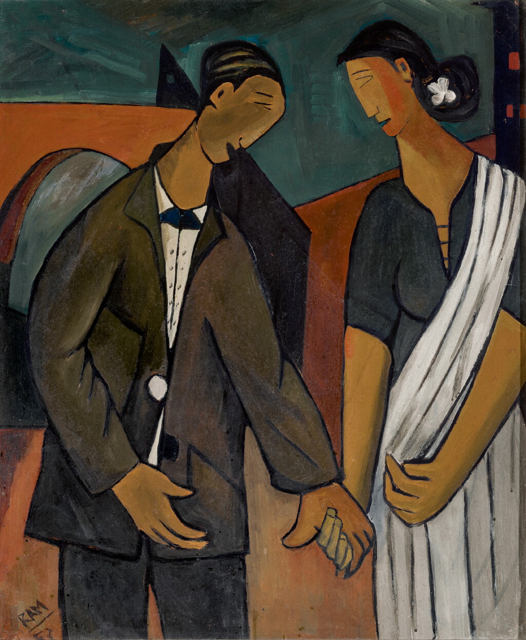 View full screen - View 1 of Lot 4. RAM KUMAR | Untitled (Man and Woman Holding Hands).