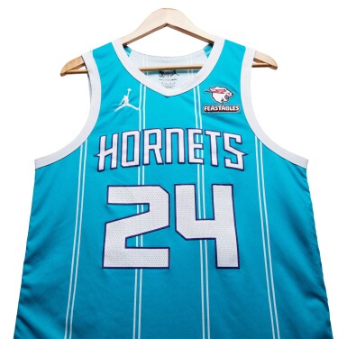 View full screen - View 1 of Lot 29. Brandon Miller Charlotte Hornets 2023-2024 Game Worn Icon Edition Jersey.