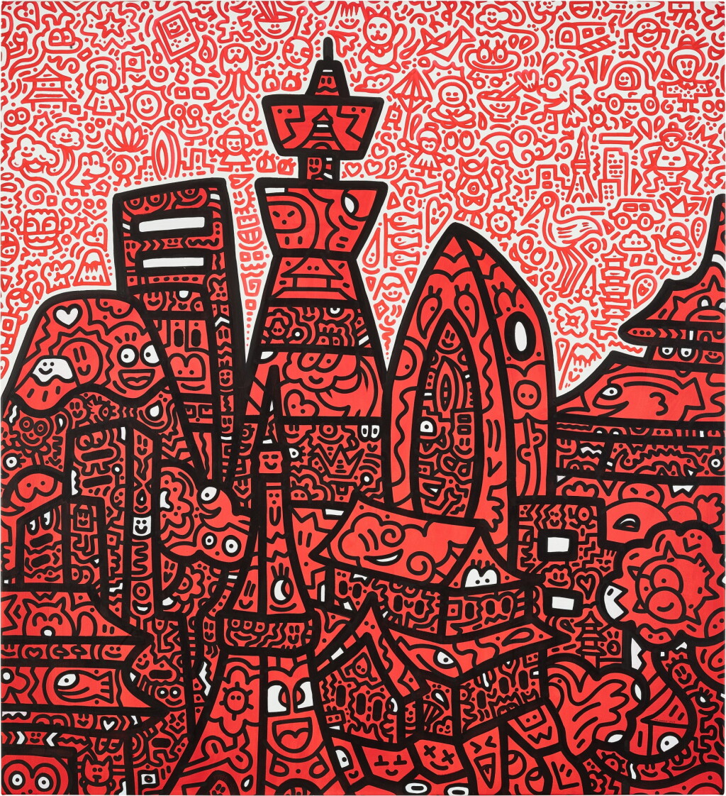 View full screen - View 1 of Lot 589. Mr Doodle | Tokyo Doodle 東京塗鴉.