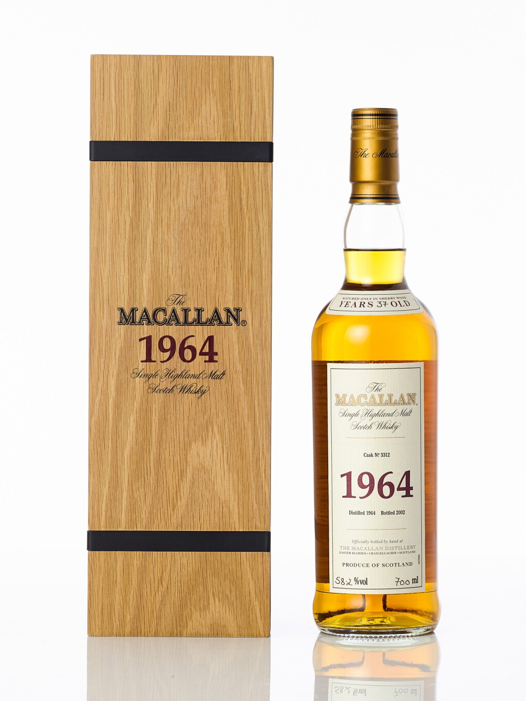 View full screen - View 1 of Lot 6014. The Macallan Fine & Rare 37 Year Old 58.2 abv 1964 (1 BT70).