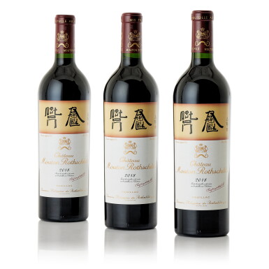 View full screen - View 1 of Lot 8527. Château Mouton Rothschild 2018 (3 BT).
