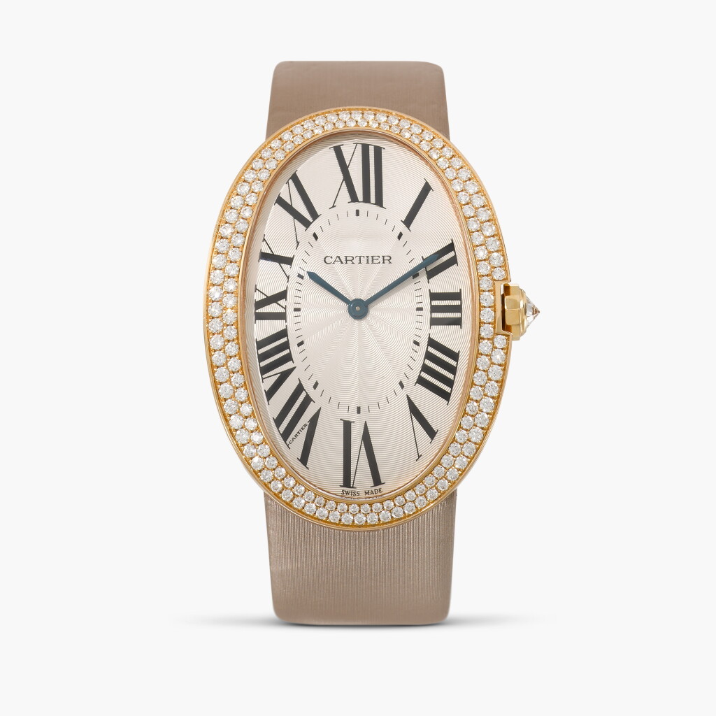 View full screen - View 1 of Lot 47. Baignoire, Reference 3033 | A pink gold and diamond-set wristwatch | Circa 2010.