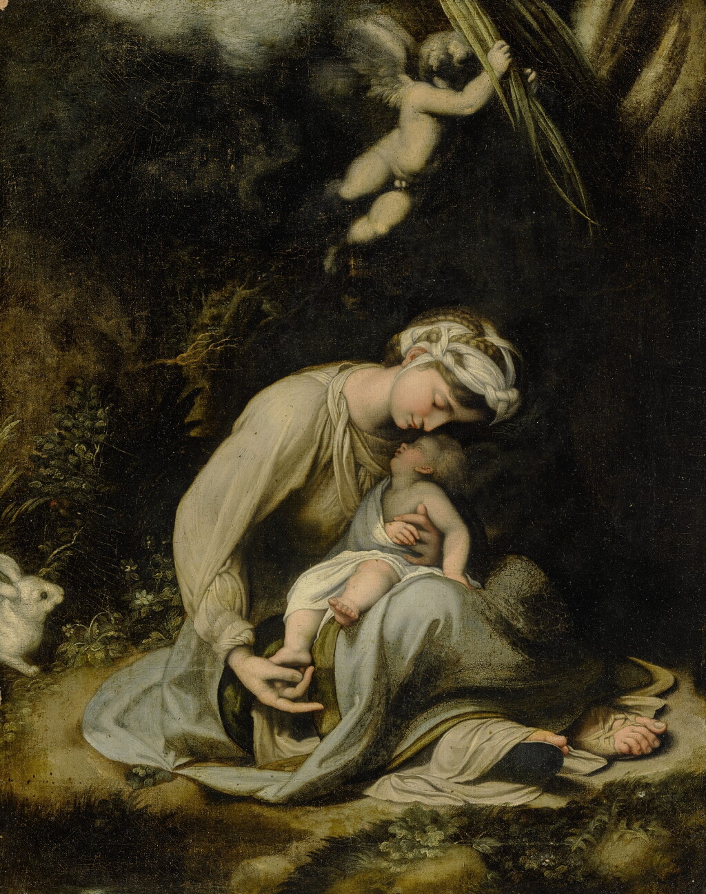 View full screen - View 1 of Lot 136. CIRCLE OF ANTONIO ALLEGRI, CALLED CORREGGIO | MADONNA AND CHILD (LA ZINGARELLA).